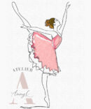 Ballerina classica file ricamo, embroidery design